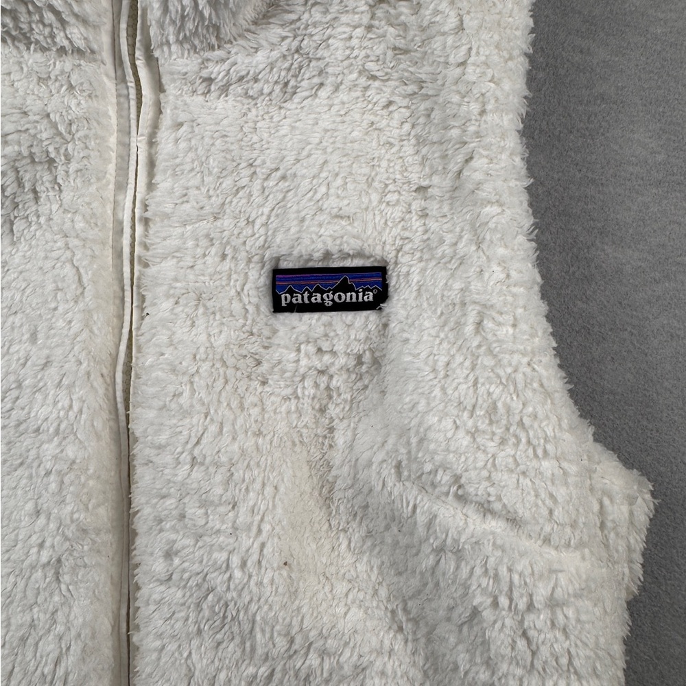 Patagonia Cream Fleece Full Zip Vest Gorpcore Hiking Camping Cabincore - Picture 3 of 8